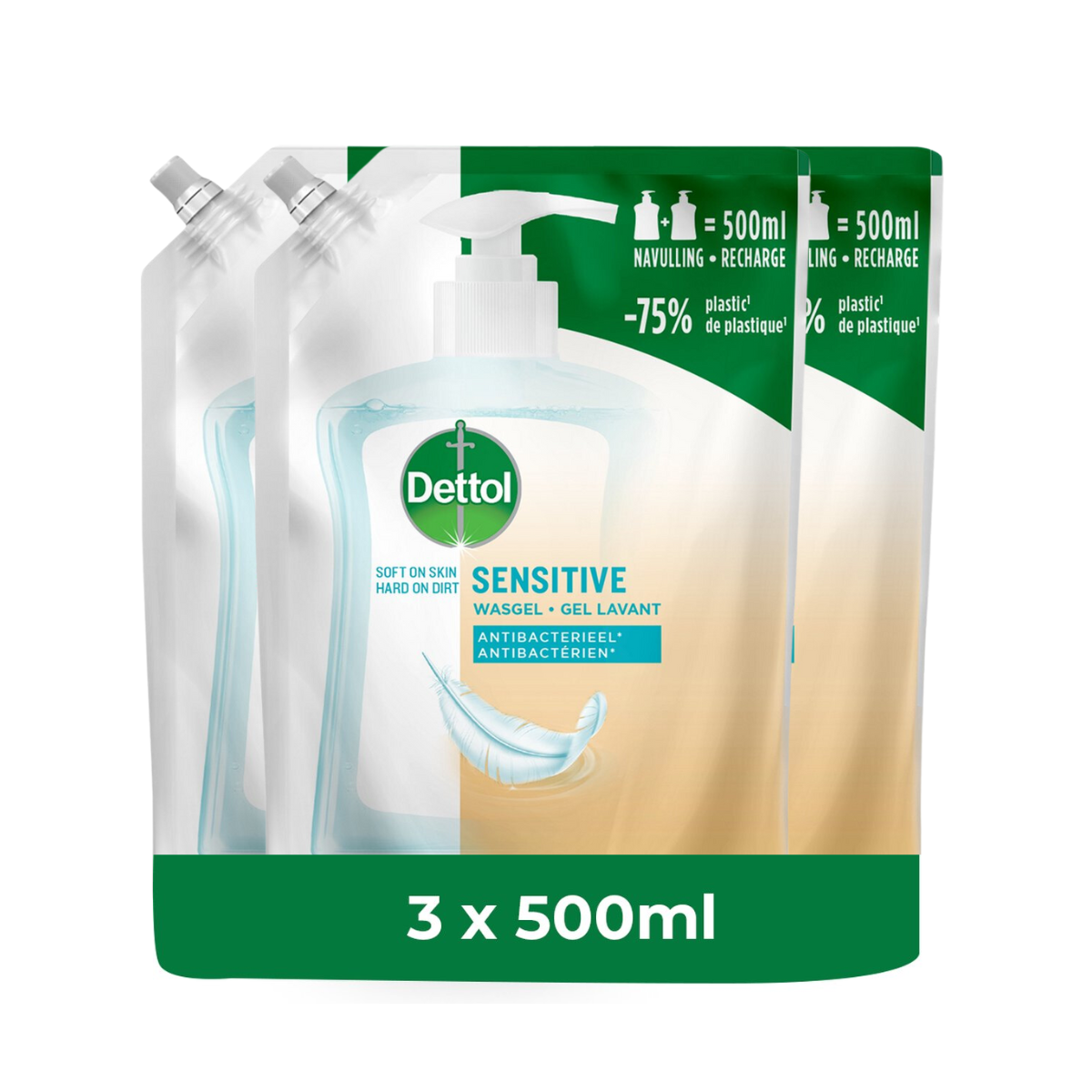 Dettol Refill Sensitive 500ML x 3