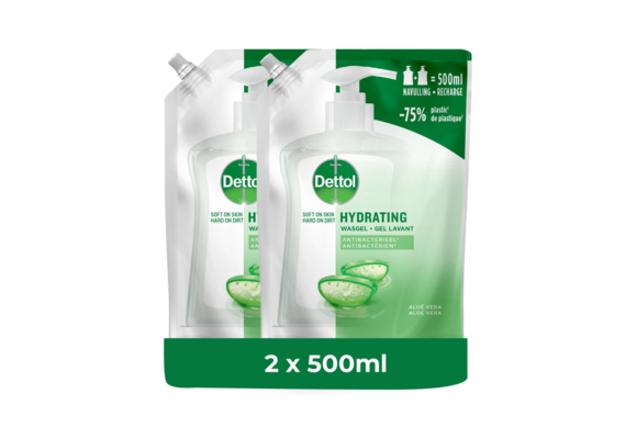 Dettol Refill Hydrating Aloe Vera 500ML  x 2