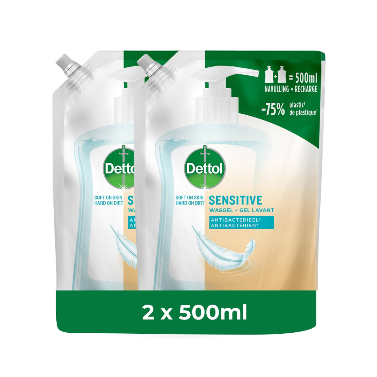 Dettol Refill Sensitive 500ML  x 2