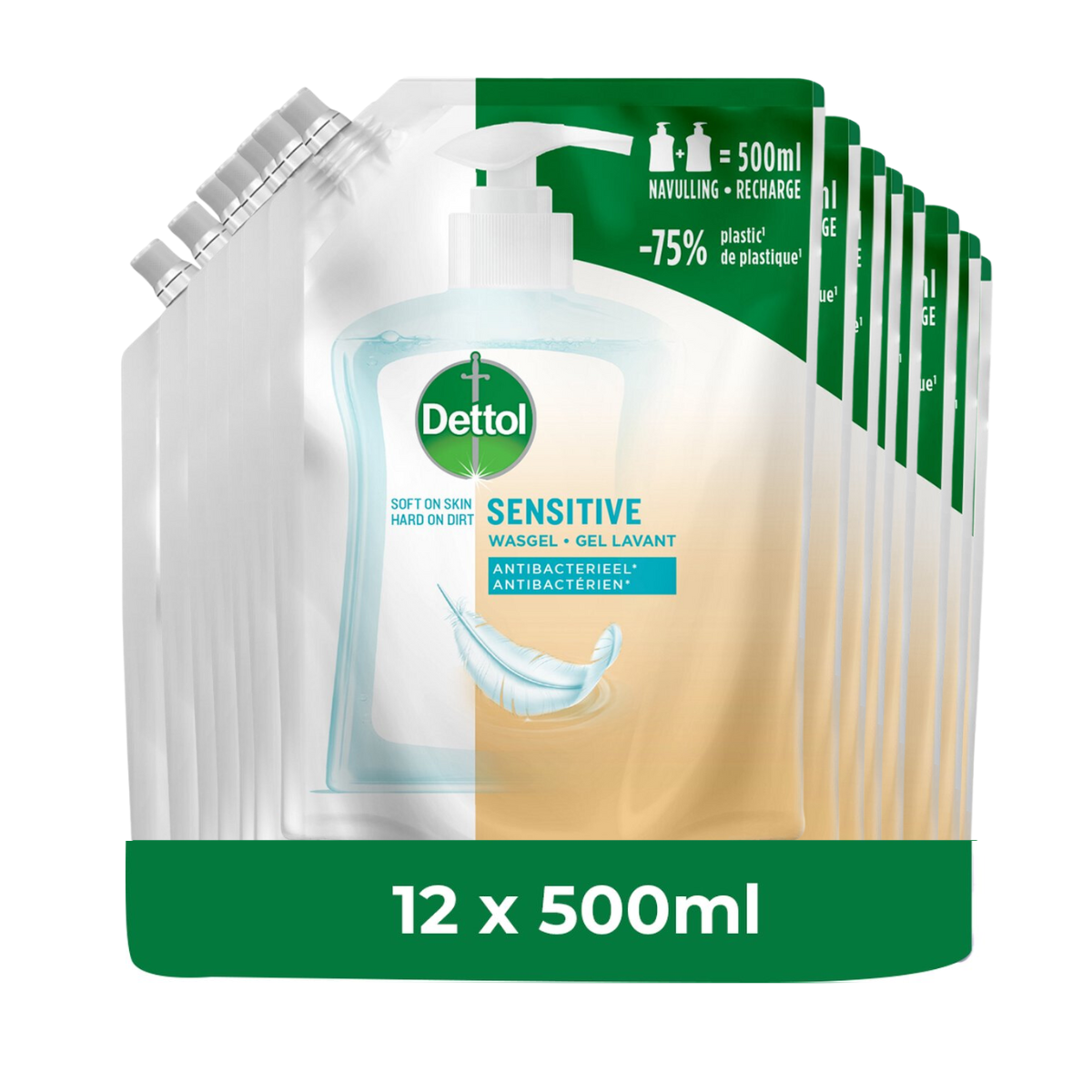 Dettol Refill Sensitive 500ML x 12