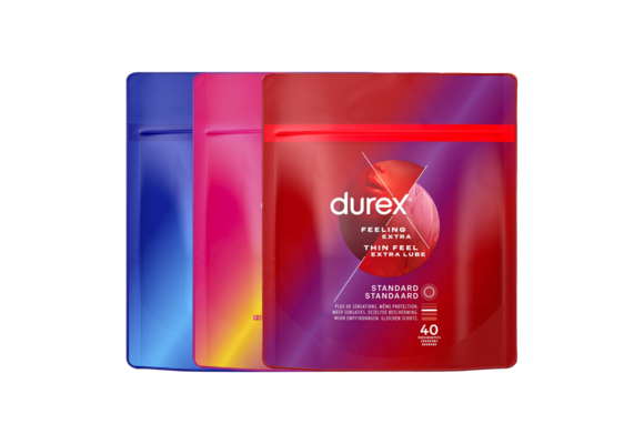 Durex Condooms 120 stuks - Classic Natural 40 stuks - Pleasure Me 40 stuks - Thin Feel Extra Lube (Dun met Extra Glijmiddel) 40 stuks - Voordeelverpakking