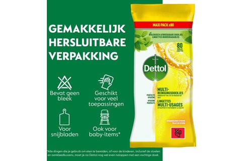 Dettol Citrus Doekjes 72st