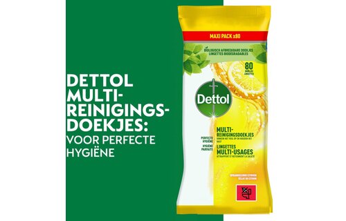 Dettol Citrus Doekjes 72st - 4 Stuks - Voordeelverpakking