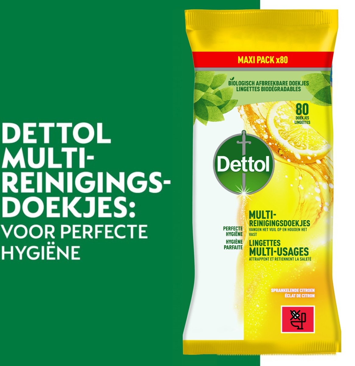 Dettol Citrus Doekjes 72st - 4 Stuks - Voordeelverpakking