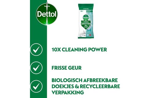 Dettol - 576 Schoonmaakdoekjes Power & Fresh - Oceaan 4x72 stuks - Citrus 4x72 stuks - Voordeelverpakking