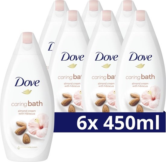 Dove Caring Bath Almond 450ML - 6 stuks - Voordeelverpakking