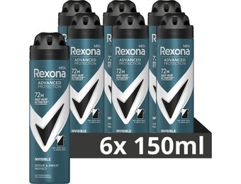 Rexona Men Deodorant Spray 72h Invisible B&W 150ML 6x