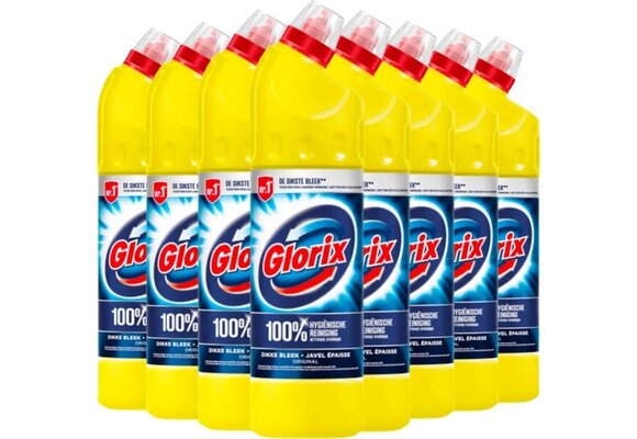 Glorix Bleek Original 750ML - 8 Stuks - Voordeelverpakking