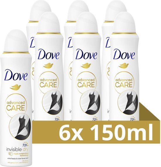Dove Go Fresh invisible Dry 150ML - 6 stuks - Voordeelverpakking