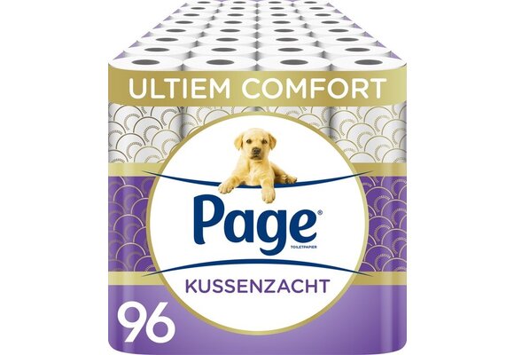 Page toiletpapier - 96 rollen - Kussenzacht wc papier (3-laags) - met extra zijde - Voordeelverpakking