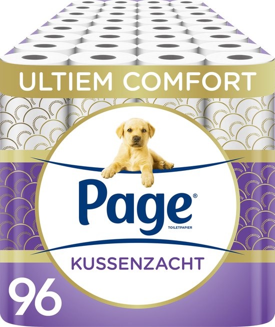 Page toiletpapier - 96 rollen - Kussenzacht wc papier (3-laags) - met extra zijde - Voordeelverpakking