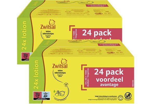 Zwitsal Lotion Billendoekjes - 48 x 65 -1560 stuks