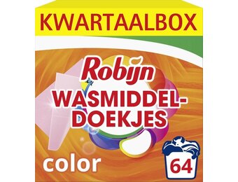 Robijn Wasmiddeldoekjes Color 16 Wasbeurten x 4