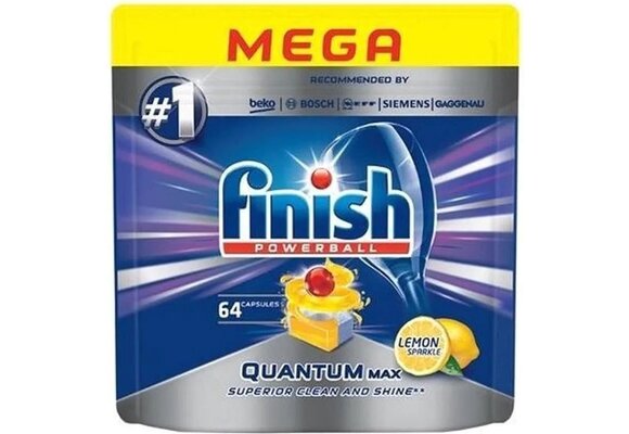 Quantum Max vaatwassercapsules 64 stuks citroen