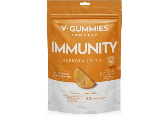 V-GUMMIES IMMUNITY ACEROLA / VIT C - Vitamine Gummie - 50 Stuks