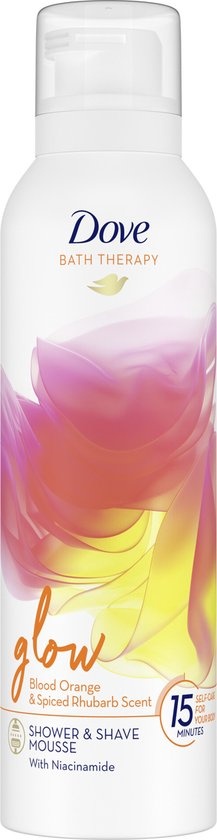 Dove Bath Therapy Douche- & Scheerschuim - Glow - met niacinamide - 200 ml