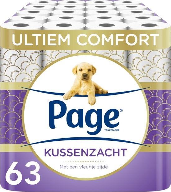 Page toiletpapier - Kussenzacht wc papier - 63 rollen (9-rol x7)