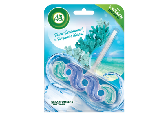 Air Wick Geparfumeerd Toilet Blok - Frisse Oceaanmist en Turquoise Koraal - 1 Stuk