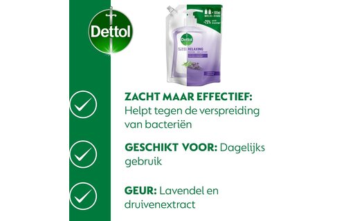 Dettol - Refill Relaxing Lavender 500ML - Relaxing Lavender 2x250ML - Voordeelverpakking