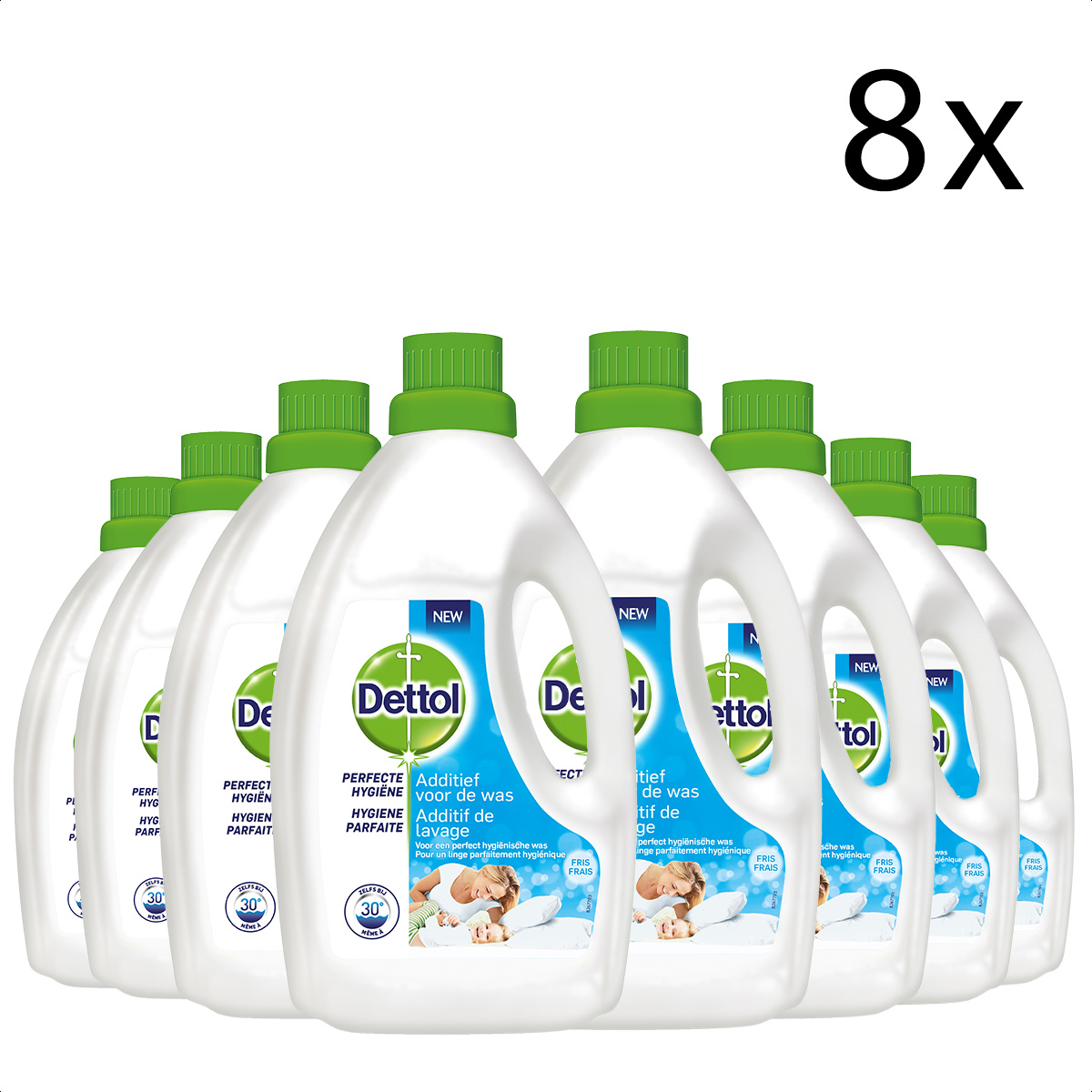 Dettol Was Toevoeging Hygiëne Fresh - 1,5L x8