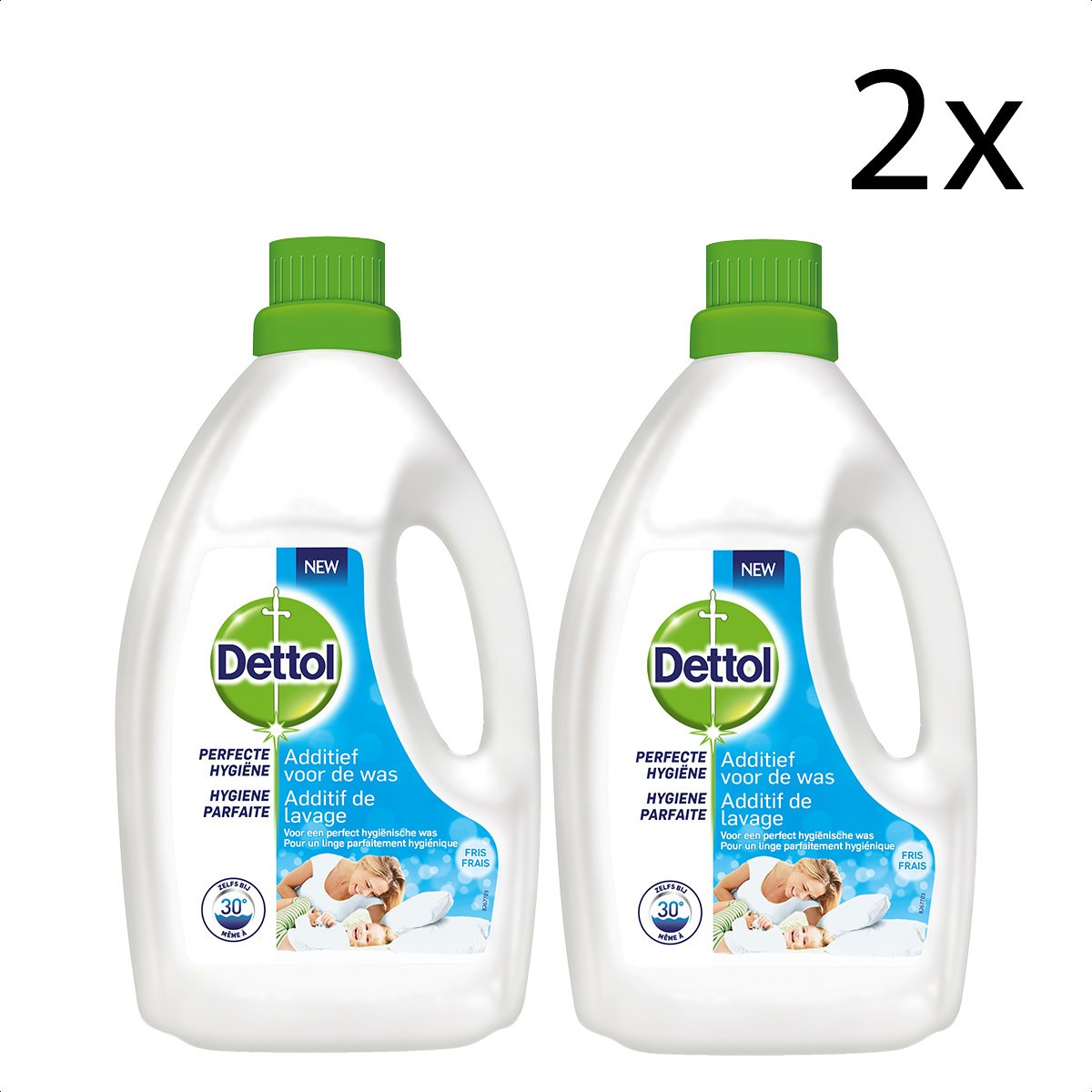 Dettol Was Toevoeging Hygiëne Fresh 1,5L x2