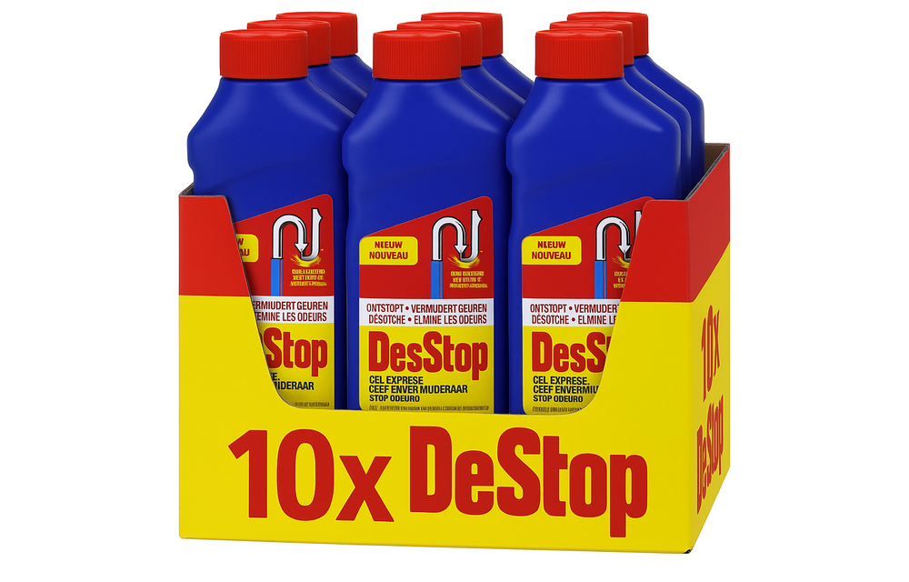 Destop Gel Express - Geurverwijderaar - 10st x 500ml - Voordeelverpakking