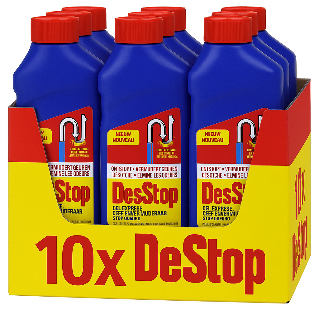Destop Gel Express - Geurverwijderaar - 10st x 500ml - Voordeelverpakking