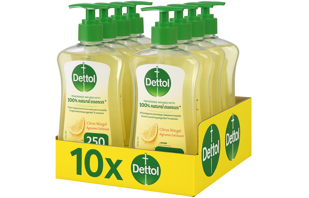 Dettol Handzeep Citrus - 10st x 250ml - Voordeelverpakking
