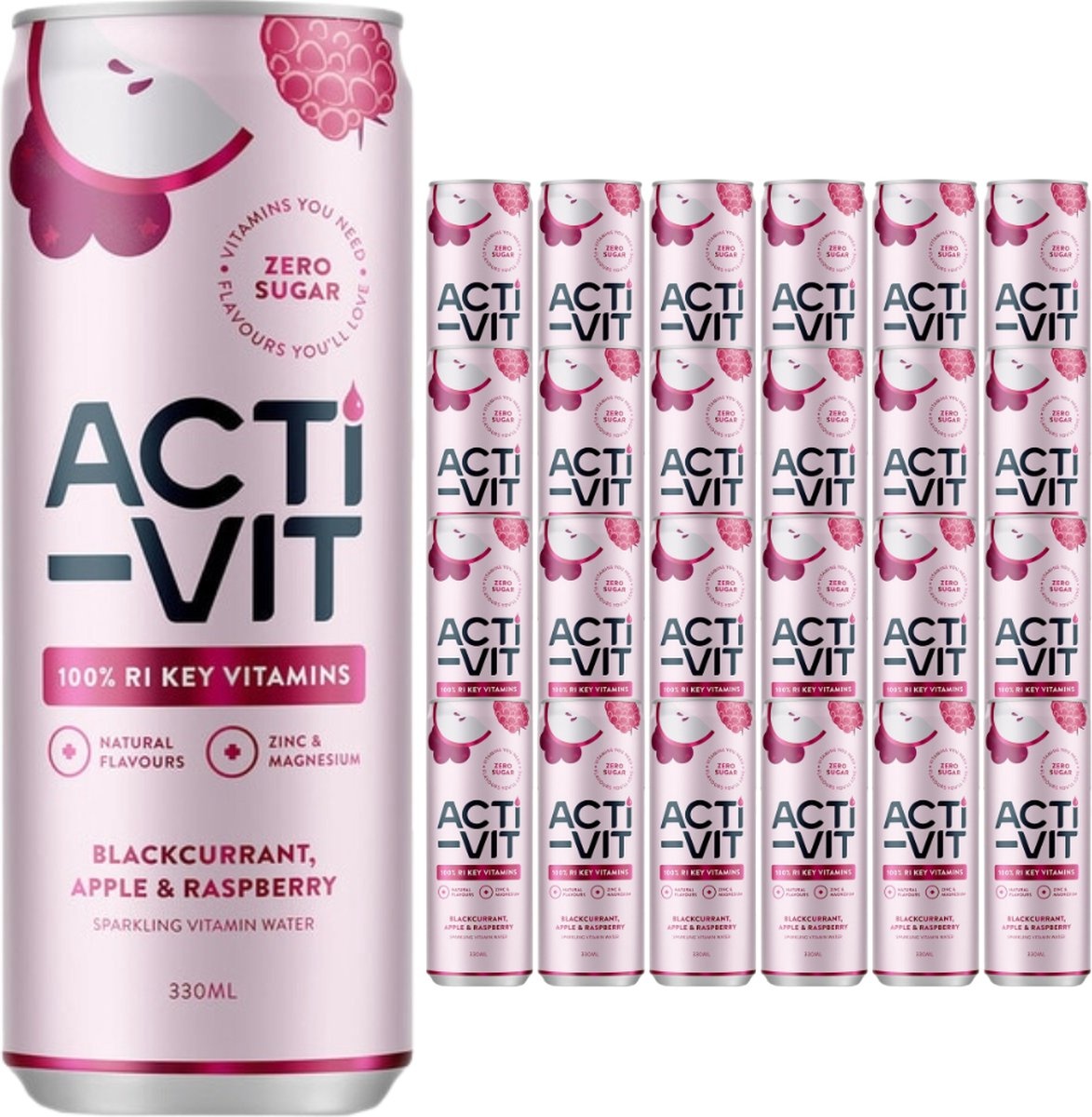 ActiVit 330ML x 4 Multipack Blackcurrant Apple (6 x 4 pack in a case)