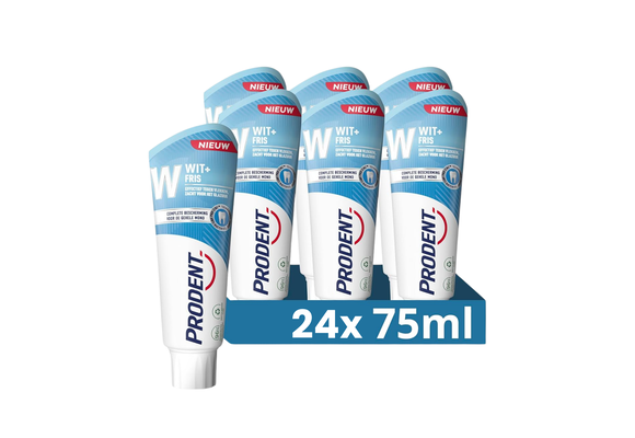 Prodent - Tandpasta - Wit + Fris - 24 x 75ml