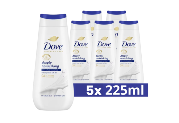 Dove Shower Deeply Nourishing 225ML 5x