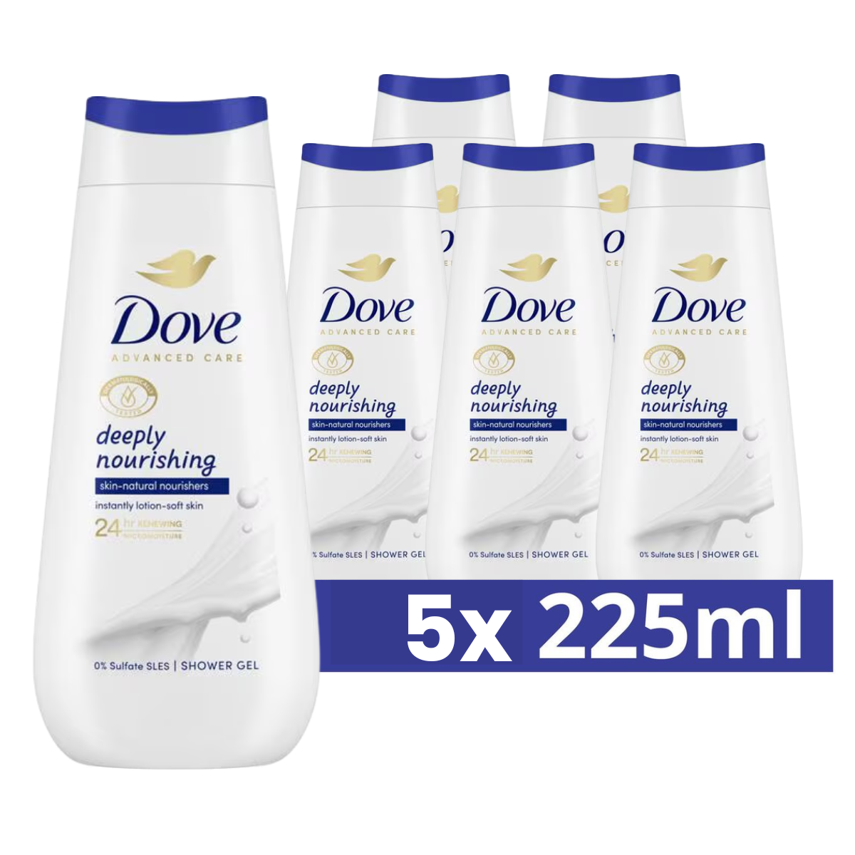 Dove Shower Silk 225ML 5x