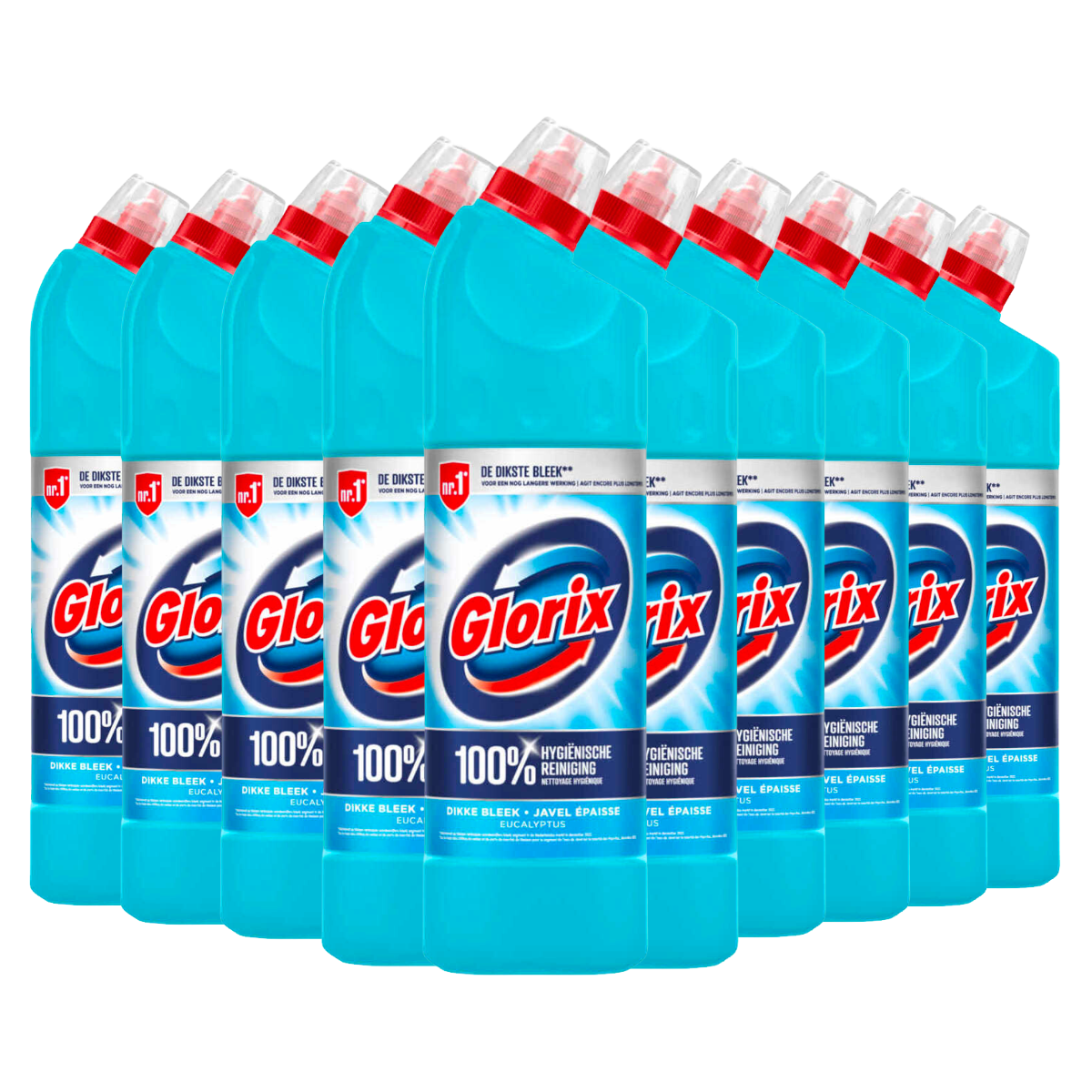 Glorix Toiletreiniger Bleek Eucalyptus - 15 x 750 ml - voordeelverpakking