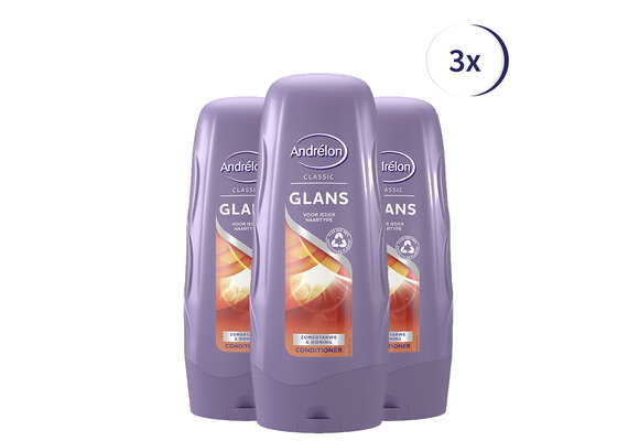 Andrélon Classic Glans Conditioner - 3 x 300 ml - Voordeelverpakking