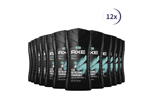 Axe Apollo Showergel - 12 x 250 ml - Voordeelverpakking