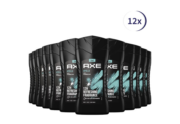 Axe Apollo Showergel - 12 x 250 ml - Voordeelverpakking