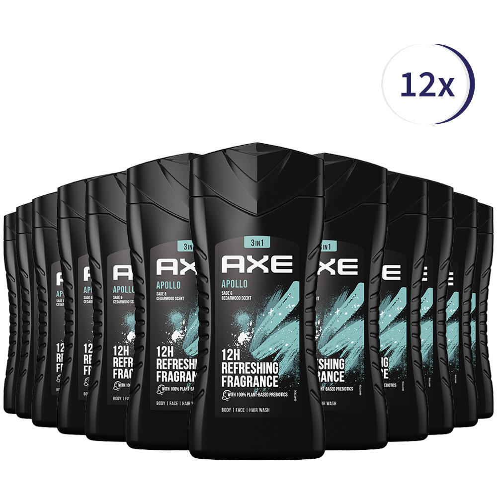 Axe Apollo Showergel - 12 x 250 ml - Voordeelverpakking