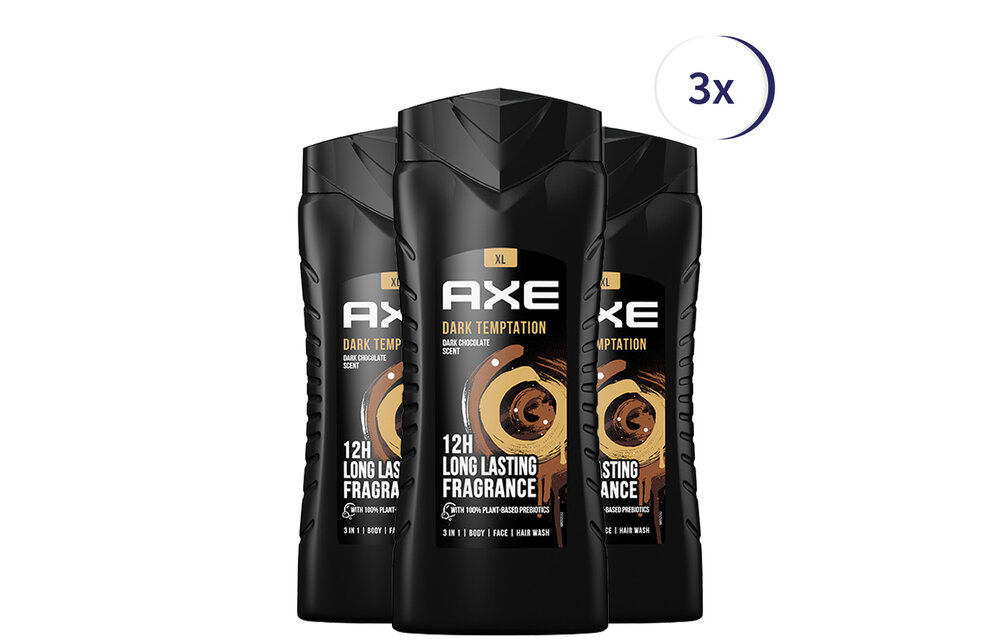 Axe Dark Temptation Showergel - 12 x 400 ml - Voordeelverpakking