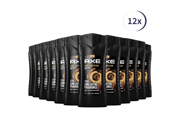 Axe Dark Temptation Showergel - 12 x 400 ml - Voordeelverpakking