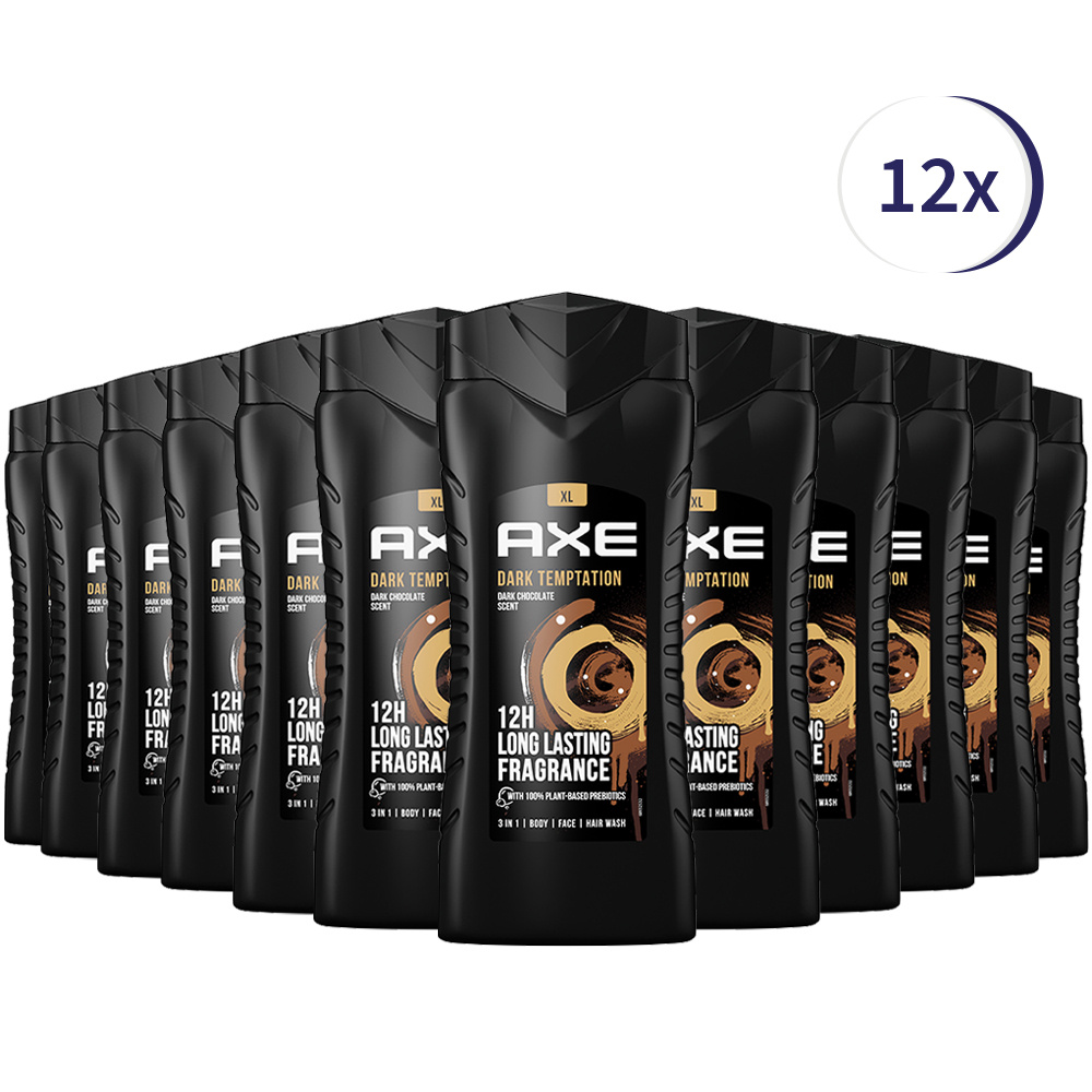 Axe Dark Temptation Showergel - 12 x 400 ml - Voordeelverpakking