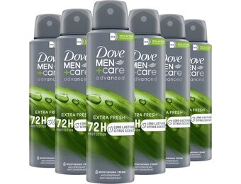 Dove Men+Care Advanced Anti-Transpirant Deodorant Spray - Extra Fresh - 6 x 150 ml - Voordeelverpakking
