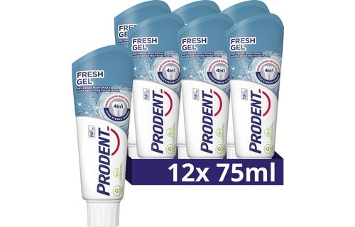 Prodent Tandpasta - Fresh Gel - met frisse muntsmaak voor een extra frisse adem - 12 x 75 ml
