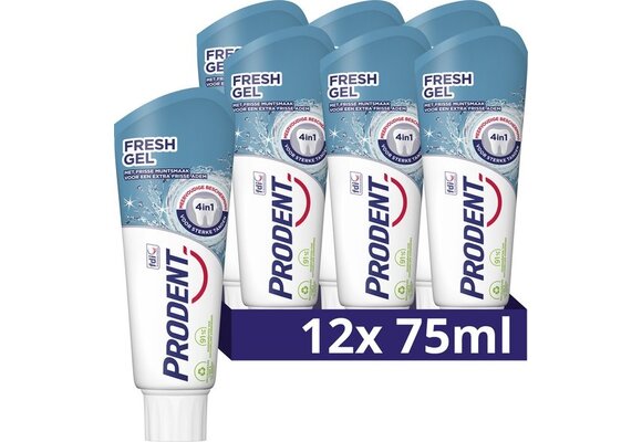 Prodent Tandpasta - Fresh Gel - met frisse muntsmaak voor een extra frisse adem - 12 x 75 ml