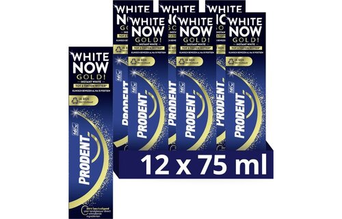 Prodent White Now Tandpasta - Gold - 12 x 75 ml - Voordeelverpakking