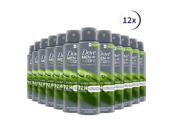 Dove Men+Care - Deodorant - Spray - Extra Fresh - 150ml x 12