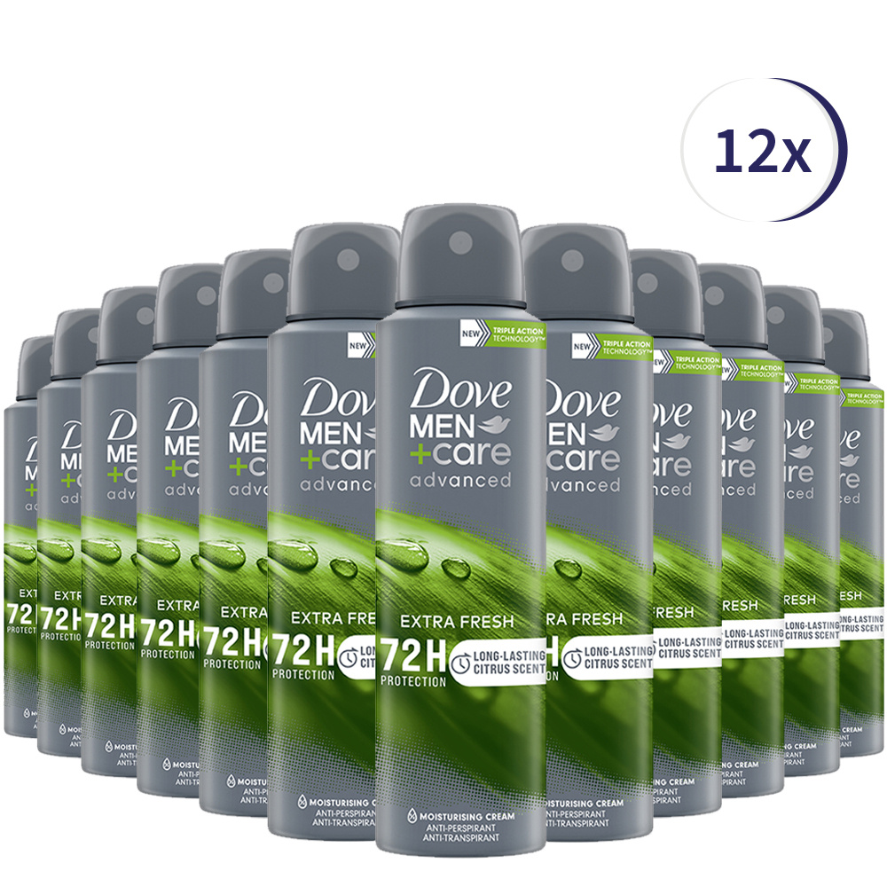 Dove Men+Care - Deodorant - Spray - Extra Fresh - 150ml x 12