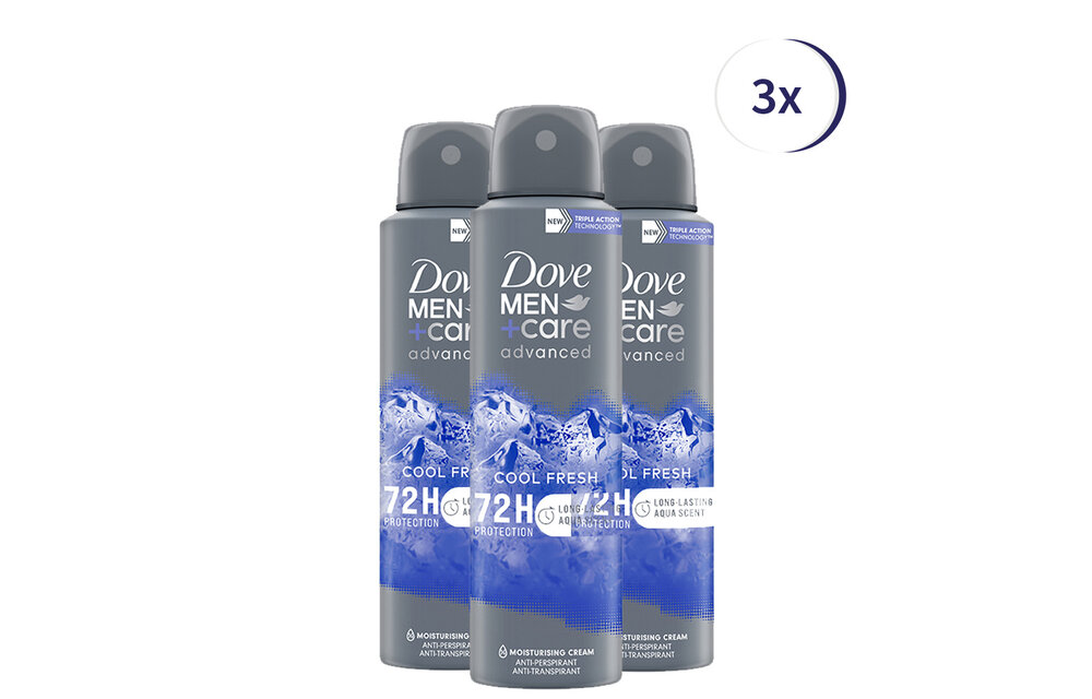 Dove Men+Care Cool Fresh Deodorant - 3 x 150 ml - Voordeelverpakking