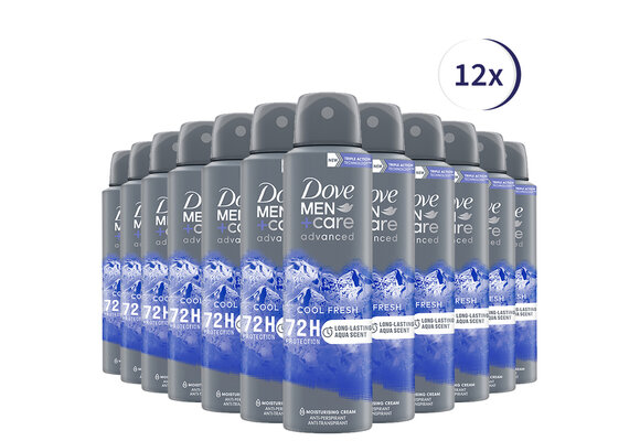 Dove Men+Care Cool Fresh Deodorant - 12 x 150 ml - Voordeelverpakking