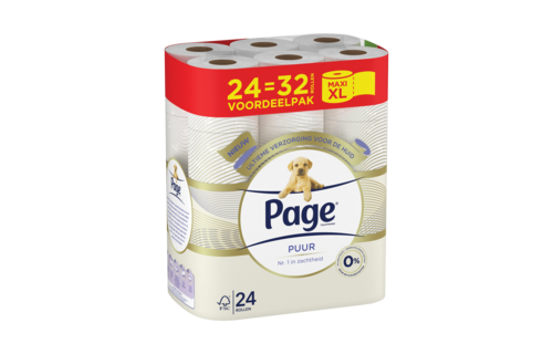 Page Puur toiletpapier - 24 rollen - extra duurzaam wc papier - voordeelverpakking