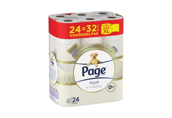Page Puur toiletpapier - 24 rollen - extra duurzaam wc papier - voordeelverpakking